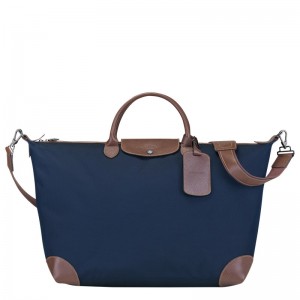 Longchamp Boxford S Travel Bag Mavi | 01572-MFBW