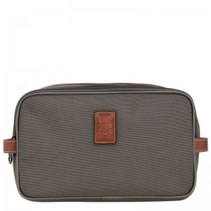 Longchamp Boxford Toiletry Case Kahverengi | 38602-HTMZ