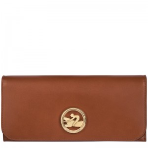 Longchamp Box-trot Continental Wallet Cognac | 91046-MHYU