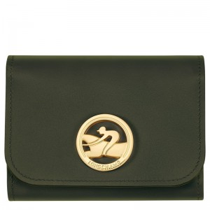 Longchamp Box-trot Wallet Haki | 64352-XJUP