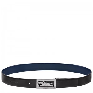 Longchamp Delta Box Belt Siyah Lacivert | 79624-NUDR