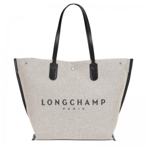 Longchamp Essential L Tote Bag Ecru | 95603-XJUA