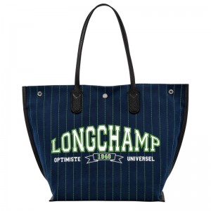 Longchamp Essential Tote Bag Lacivert | 76135-JSIV