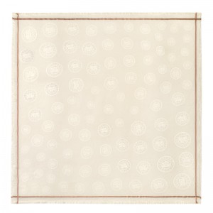 Longchamp La Médaille Longchamp Shawl Ivory | 06931-BRIG