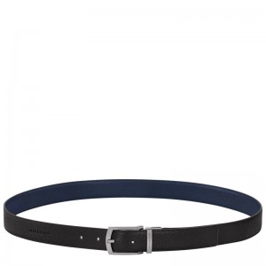 Longchamp Le Foulonné Belt Siyah Lacivert | 05618-IJML