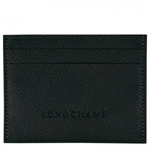 Longchamp Le Foulonné Cardholder Siyah | 48126-DFLG