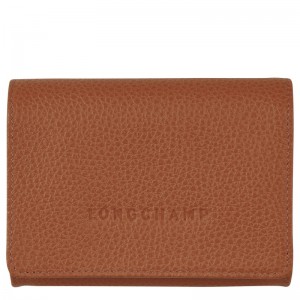 Longchamp Le Foulonné Coin Purse Caramel | 20641-BPRI