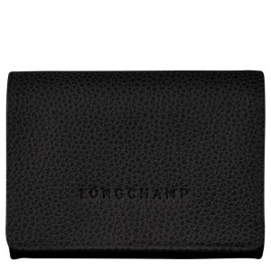 Longchamp Le Foulonné Coin Purse Siyah | 84629-PSHJ