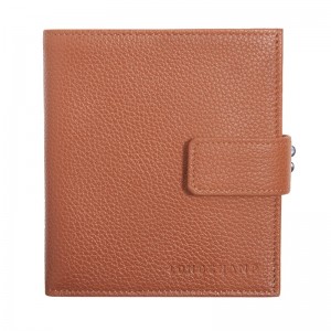 Longchamp Le Foulonné Compact Wallet Caramel | 81754-KICN