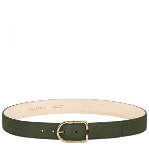 Longchamp Le Foulonné Ladies' Belt Haki | 56810-PZWE