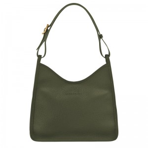 Longchamp Le Foulonné M Hobo Bag Haki | 54106-BWGL