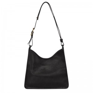 Longchamp Le Foulonné M Hobo Bag Siyah | 46780-XTYG