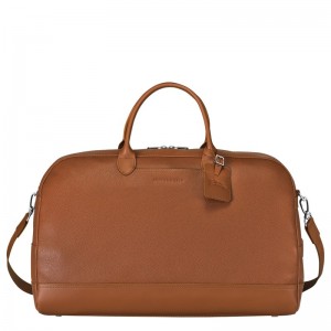 Longchamp Le Foulonné M Travel Bag Caramel | 321-VOURAM