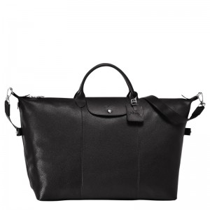 Longchamp Le Foulonné M Travel Bag Siyah | 260-JIXBPZ