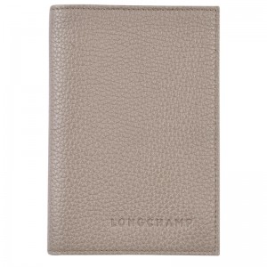 Longchamp Le Foulonné Passport Cover Turtledove | 90612-WXMN