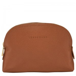 Longchamp Le Foulonné Pouch Caramel | 57184-SQTE