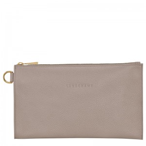 Longchamp Le Foulonné Pouch Turtledove | 03754-VWKO