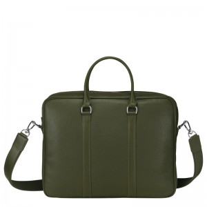 Longchamp Le Foulonné S Briefcase Haki | 189-NWCPQX