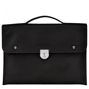 Longchamp Le Foulonné S Briefcase Siyah | 32109-EOYK