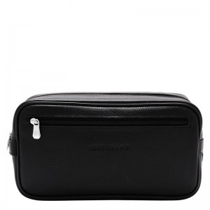 Longchamp Le Foulonné Toiletry Case Siyah | 53794-DSFJ