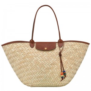 Longchamp Le Panier Pliage Xl Basket Bag Kahverengi | 12480-DUEM