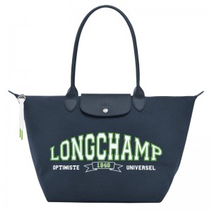 Longchamp Le Pliage Collection L Tote Bag Lacivert | 03841-RFXZ