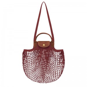 Longchamp Le Pliage Filet L Mesh Bag Mahogany | 79531-OUPG