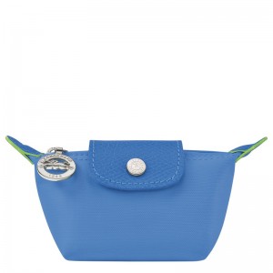 Longchamp Le Pliage Green Coin Purse Cornflower | 56917-RFJO