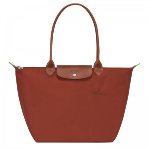 Longchamp Le Pliage Green L Tote Bag Chestnut | 37510-GLYW