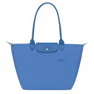 Longchamp Le Pliage Green L Tote Bag Cornflower | 08392-JXAZ