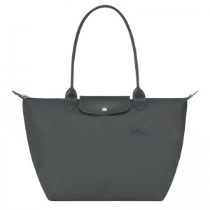 Longchamp Le Pliage Green L Tote Bag Graphite | 95726-MDVP