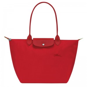 Longchamp Le Pliage Green L Tote Bag Tomato | 52849-JNBI