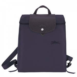 Longchamp Le Pliage Green M Backpack Bilberry | 89630-CBTR