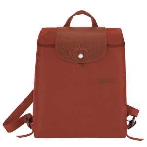 Longchamp Le Pliage Green M Backpack Chestnut | 81940-LRNC