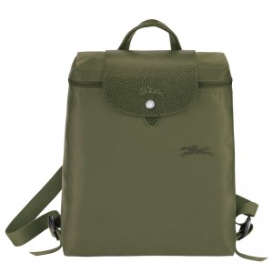 Longchamp Le Pliage Green M Backpack Forest | 93416-EVHW