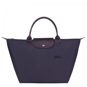 Longchamp Le Pliage Green M Handbag Bilberry | 06432-IMXF