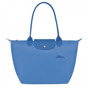 Longchamp Le Pliage Green M Tote Bag Cornflower | 87264-VARW