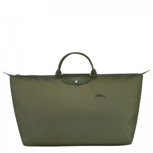 Longchamp Le Pliage Green M Travel Bag Forest | 64893-JHNZ