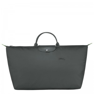 Longchamp Le Pliage Green M Travel Bag Graphite | 86214-TOBE