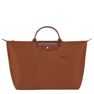 Longchamp Le Pliage Green S Travel Bag Cognac | 37904-LMQK