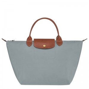 Longchamp Le Pliage Original M Handbag Steel | 80612-KEDY