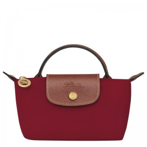 Longchamp Le Pliage Original Pouch With Handle Kırmızı | 23495-XAHC