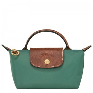 Longchamp Le Pliage Original Pouch With Handle Sage | 24801-STNA