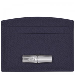 Longchamp Le Roseau Card Holder Bilberry | 40518-QGNH