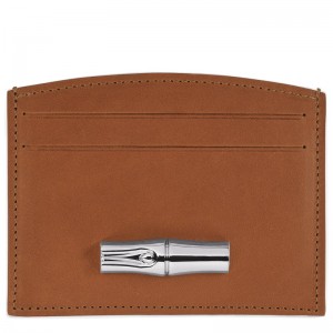 Longchamp Le Roseau Card Holder Cognac | 43721-IPUC