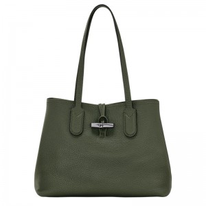 Longchamp Le Roseau Essential M Tote Bag Haki | 94316-NPLX