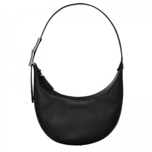 Longchamp Le Roseau Essential S Hobo Bag Siyah | 74321-CZWY