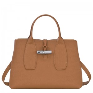 Longchamp Le Roseau M Handbag Natural | 94512-JGCV