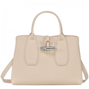 Longchamp Le Roseau M Handbag Paper | 23095-KCPF