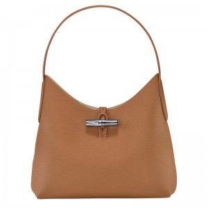 Longchamp Le Roseau M Hobo Bag Natural | 97648-URLA